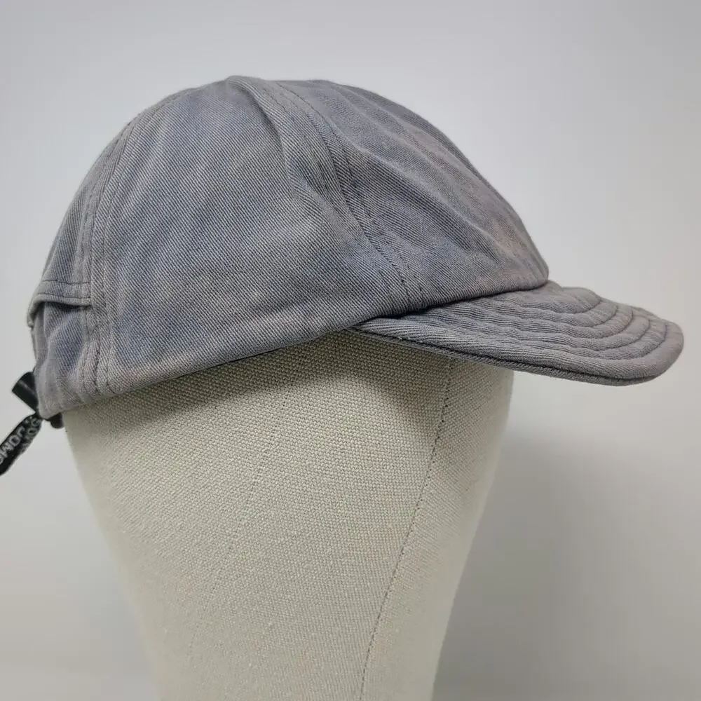 Gegeen Domog Baseball Cap Gray One Size Distressed Short Brim Toggle Strap Hat